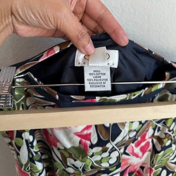 Talbots Floral Colorful Pleated A Line Midi Lined Zip Skirt‎ Women’s 10 Petite - Picture 9 of 12